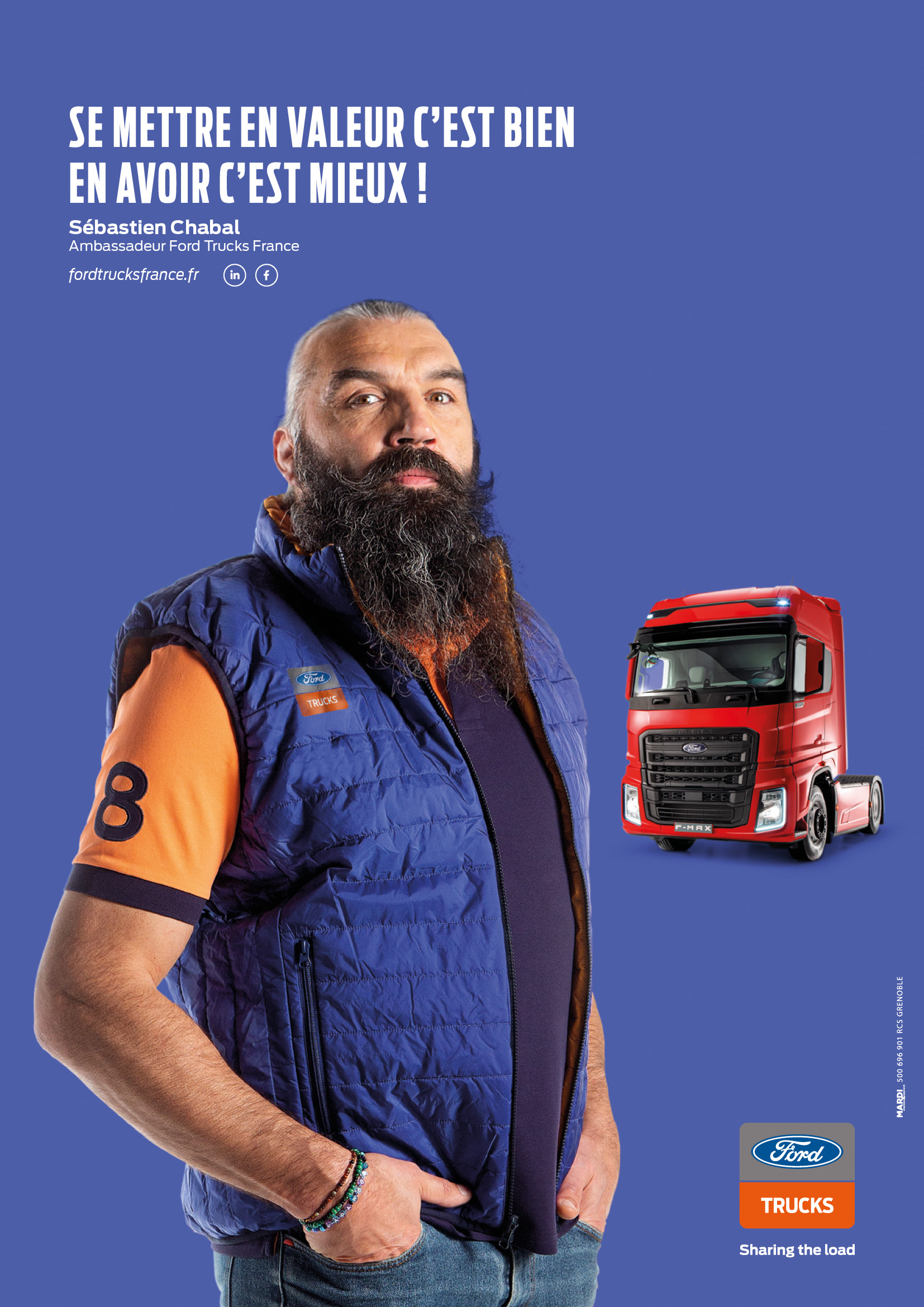 appréciez le nouveau camion Ford-Truck avec Sébastien Chabal