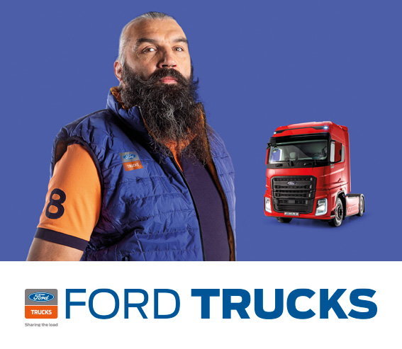 la marque Ford Trucks France portée par Sébastien Chabal